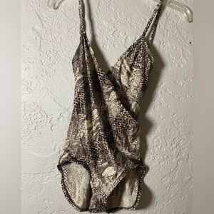 Vintage 70’s Rose Marie Reid swimsuit snakeskin